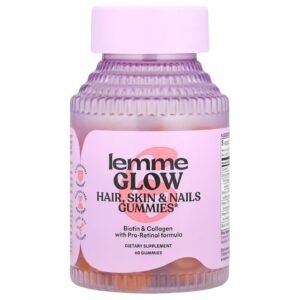 Lemme Glow Hair Skin & Nails Gummies Peach – 60 Gummies