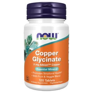 NOW Foods Copper Glycinate 3 mg – 120 Tablets